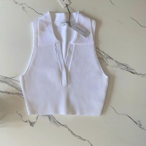 Bnwt babaton aritzia sculpt knit polo top
